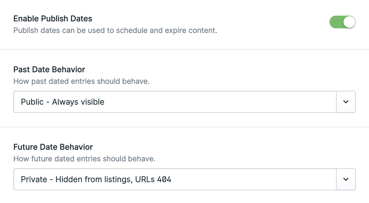 Collection Date Behaviors