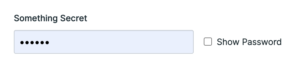 An example fieldtype that reveals a password field