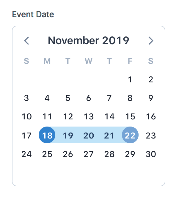 Date fieldtype in range mode