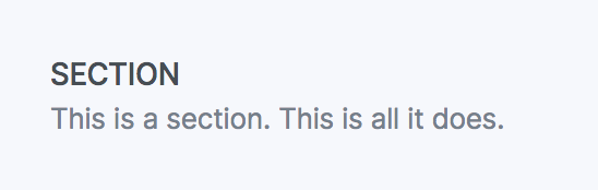 Screenshot of Section