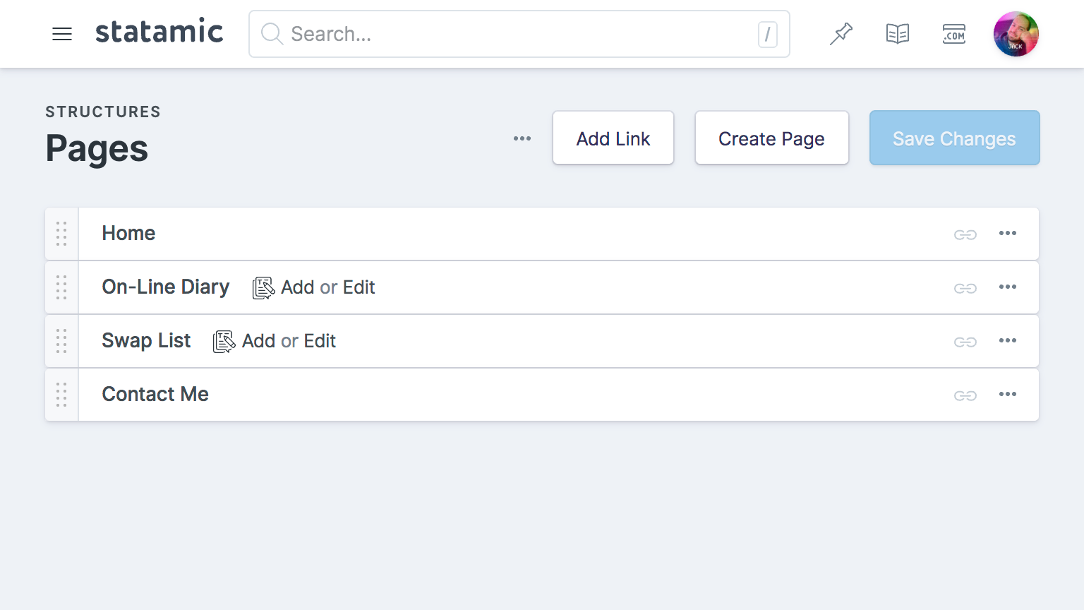 Mounted collections in a structure