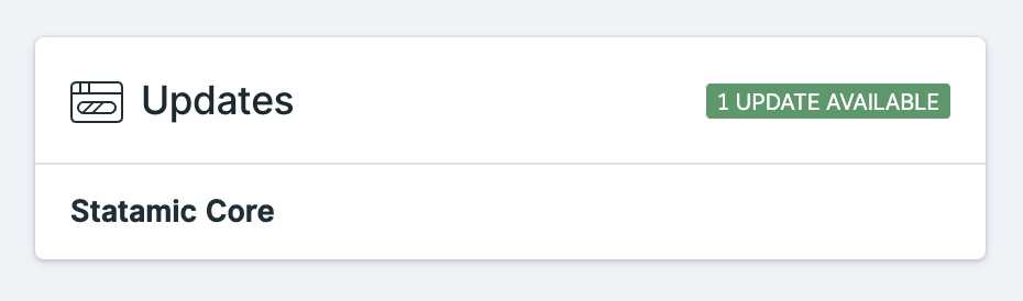 Screenshot of Updater Widget